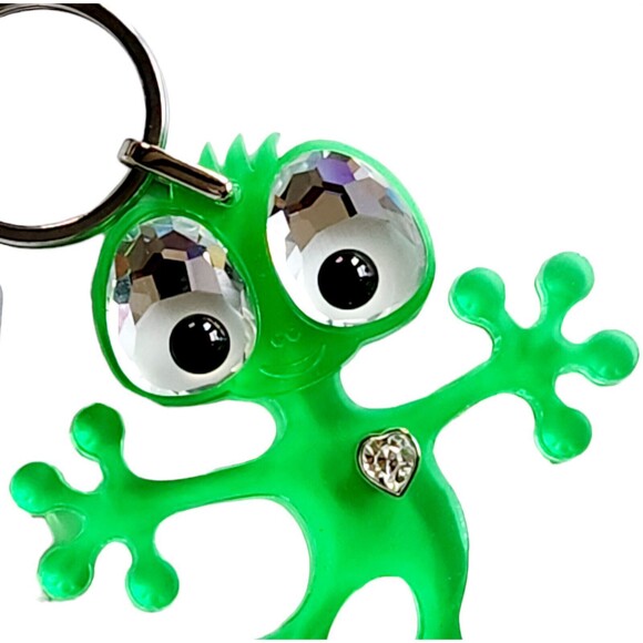 Twinklets Swarovski Crystal Purse Charm Keyring Green Jax - Picture 3 of 4